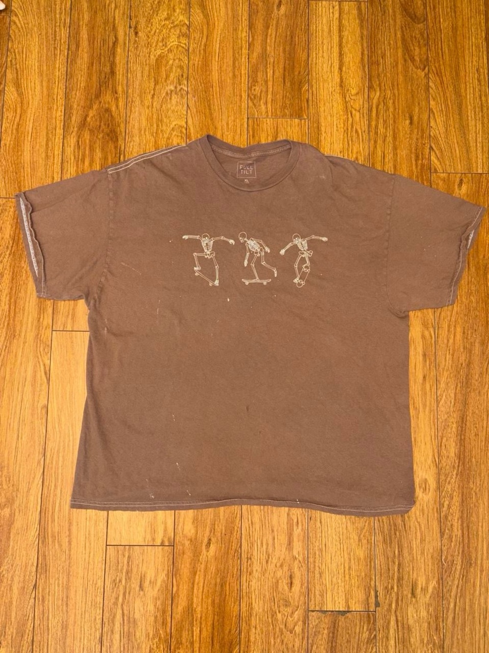 Full Tilt Skeleton Skateboard graphic tee